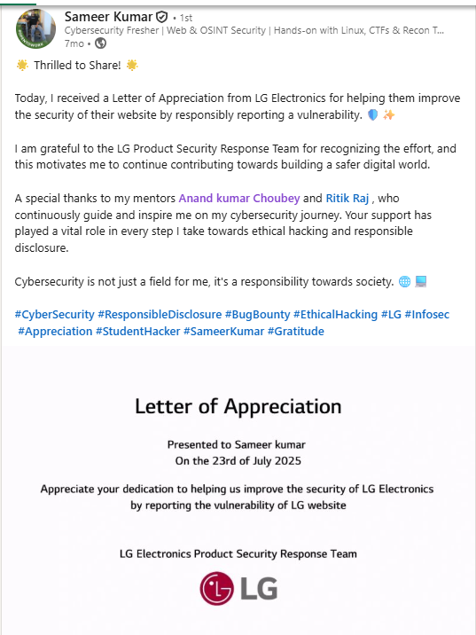 Student LinkedIn achievement 6