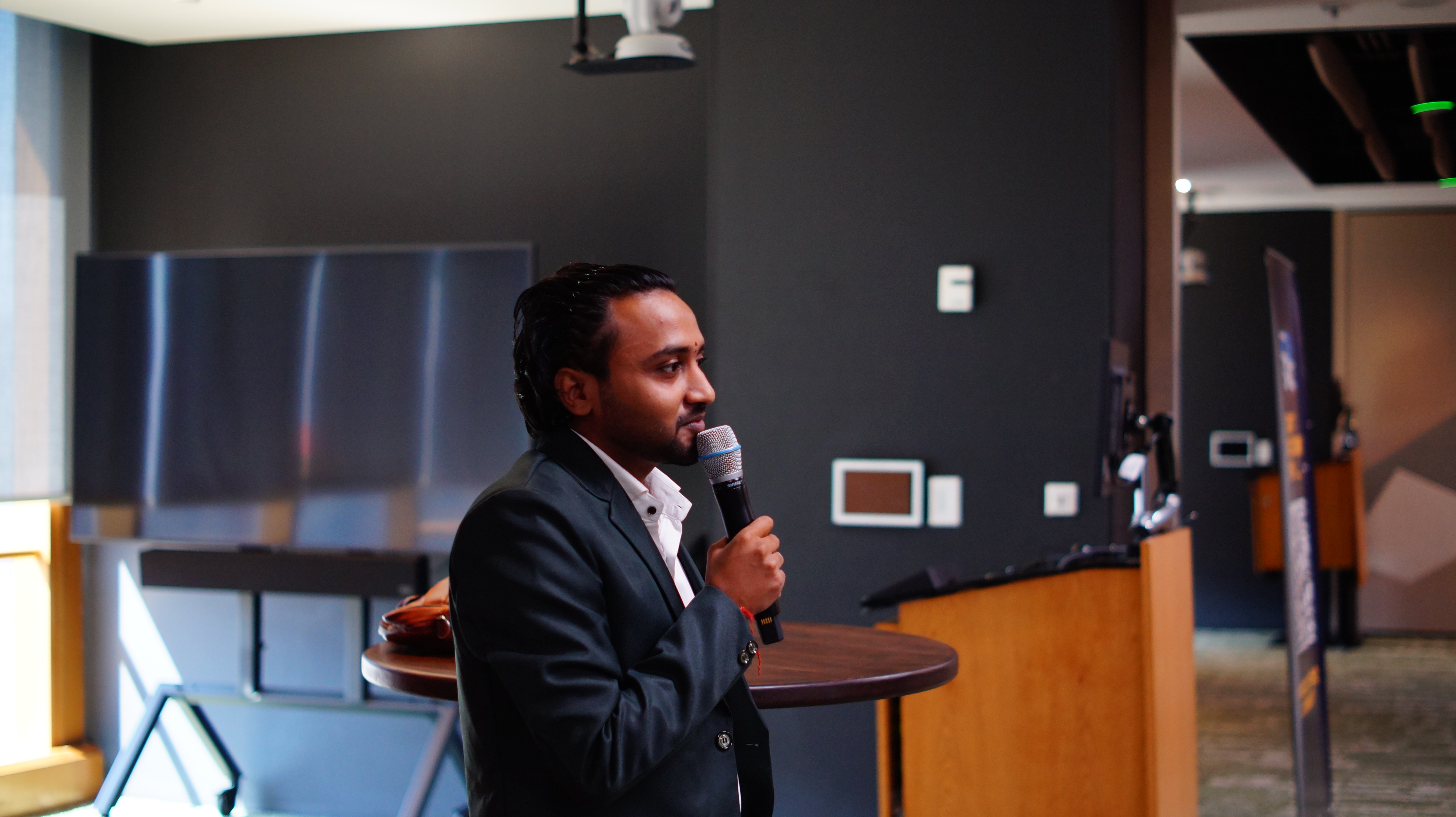 Anand Kumar Choubey speaking at a cybersecurity event